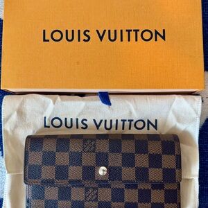 Louis Vuitton Black Textured Wallet